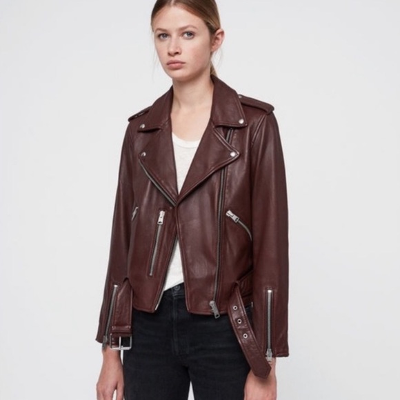 All Saints Balfern Leather Jacket - Picture 1 of 6